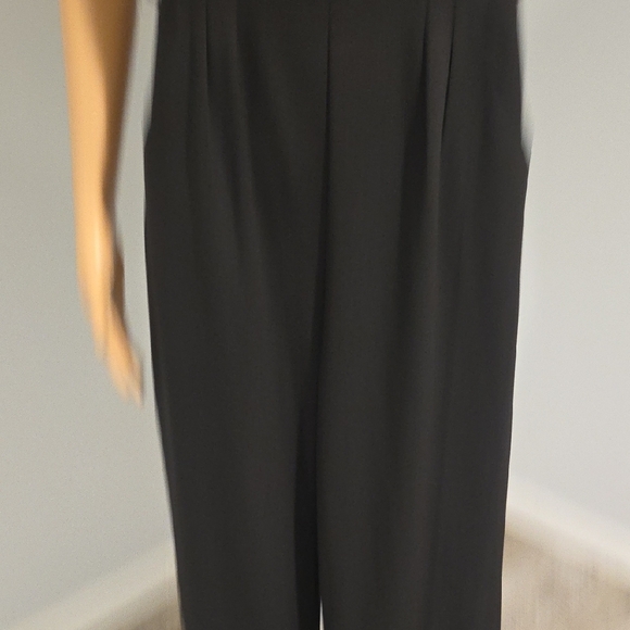 Emerald Sundae Black Jumpsuit with Feather Accent - Picture 4 of 11